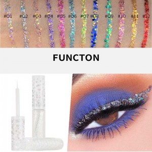 Colorful Bright Flash Liquid Cosmetics Long Lasting Glitter Eyeliner